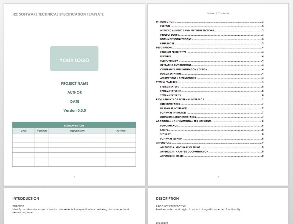 sample business requirement specification document