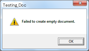 malco failed to creat empty document