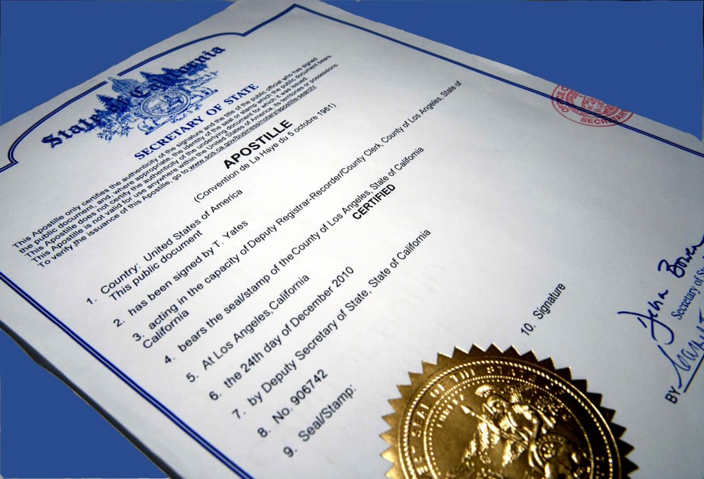 where to apostille a document in los angeles