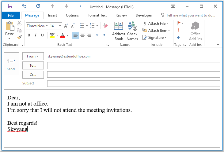 send microsoft word document as body on gmail