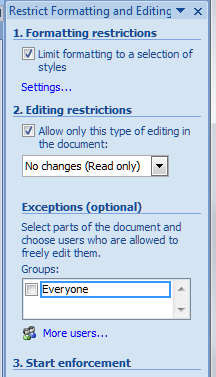 editing a document in ms word 2007