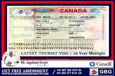 where to find the document number on canadian work visa
