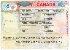 document code p canada passport