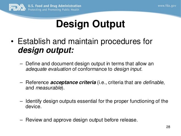 how to define a product requirments document fda