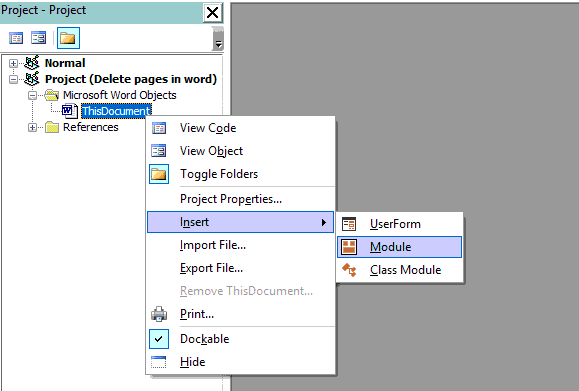 how to insert and delete when rfeviewing word document