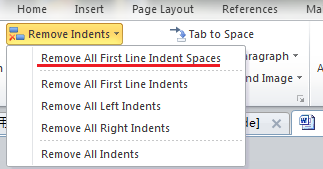 word document how to delete line